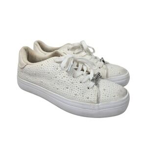 Juicy Couture Alanis B Lace Up White Platform Sneakers Juicy Charm Size 8 READ